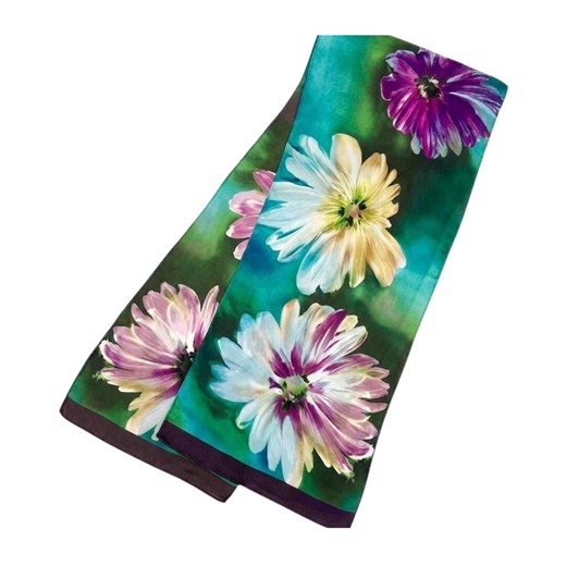 HARVE BENARD Painterly Blooms 100% Pure Silk - Long Scarf - Etsy