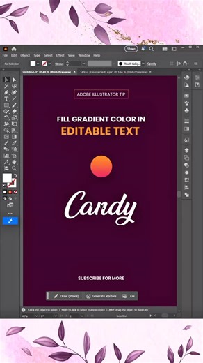 NeatPixels By Ali Iftu on Instagram: "Fill Gradient in editable text adobe illustrator💡🥰 #graphicdesign #illustratortip #adobeillustrator"