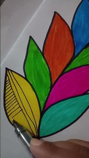 Colorful Zentangle Feather Drawing | Easy Doodle Art Tutorial | ZenDalaArt#song #zentangle#doodleart