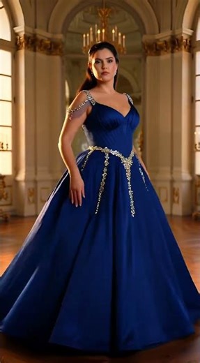 $35,000 Royal Blue Ball Gown Princess Wedding Dress 2026 🇺🇸 #Shorts