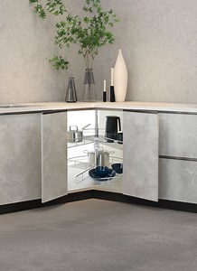 [Hot Item] Kitchen Cabinet Corner Basket 270 Degree Revolving Basket