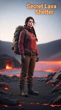 🔥 Girl Builds Secret Survival Shelter on a Volcano Rim #shorts #survival #dualsurvival