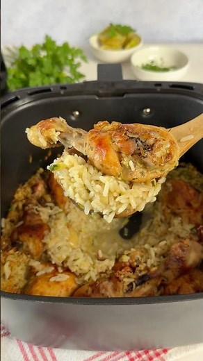 Arroz de pernas de frango com limão e curgete. Receita nos 3…