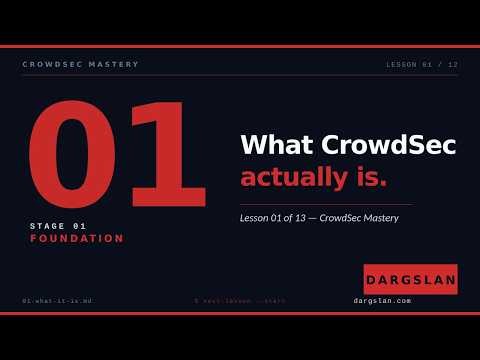 CrowdSec Tutorial Lesson 01 - What is CrowdSec