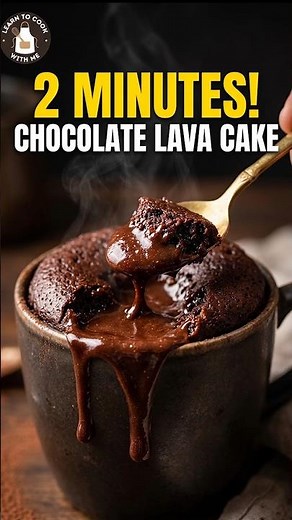 🍫 2-Minute Chocolate Lava Mug Cake 🤯 Gooey Chocolate Explosion! #Shorts