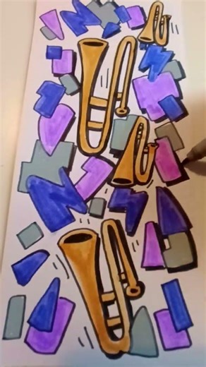 Finishing a Jazz Inspired Sketch 🎺 | Black Outline Process