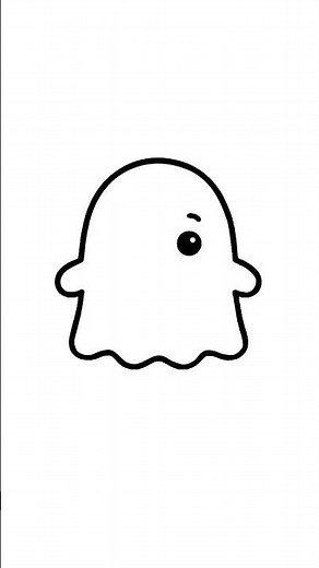 How to Draw a Cute Ghost 👻 Easy Tutorial #Shorts