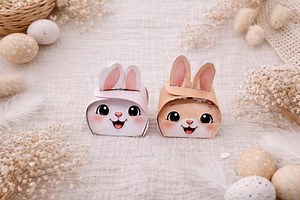 Easter Bunny Box Template, Easter Bunny Gift Box Printable Template, DIY Easter Party Favor, Easter Basket Craft Template, Lindt Ferrero Packaging - Etsy UK