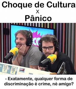 2.5M views · 13K reactions | Os comediantes Raul Chequer e Leandro Ramos, do Choque de Cultura, foram entrevistados no programa #Pânico, da Rádio Jovem Pan. Ao abordar um comentário transfóbico do crítico de cinema Rubens Ewald Filho, eles mandaram um recado bem dado sobre preconceito e os limites do humor: "o humor não deve perpetuar preconceitos". É isso! #EquipeChico | Chico Alencar | Facebook