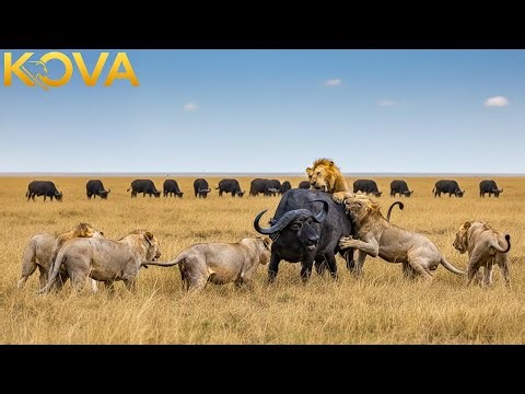 Lion vs Buffalo: Brutal Battling the Unyielding Strength | Animal Fight