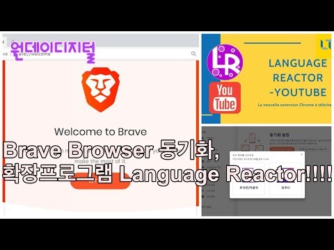 원데이디지털 Brave Browser 동기화와 확장프로그램 Language Reactor