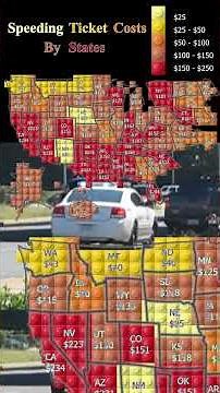 Speeding Ticket Costs by U.S. State — From $25 to Over $200! 🚗💸