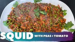 SQUID with Tomato and Peas | Italian Recipe