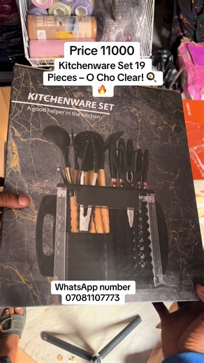 Complete your kitchen with this 19 Pieces Kitchenware Set — everything you need, all in one bundle. From cooking to serving, you’re fully covered. Strong, durable and fine finish wey go make your kitchen shine. No missing piece, no stress — na full package! If you dey reason better kitchen upgrade, this one o cho clear! 💯 #KitchenwareSet #19PiecesSet #KitchenUpgrade #OChoClear #HomeEssentials