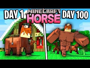 I Survived 100 Days as a HORSE in Minecraft