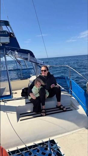 ALENA SEREDOVA spots whales and dolphins on a boat with her family ♥️♥️♥️
