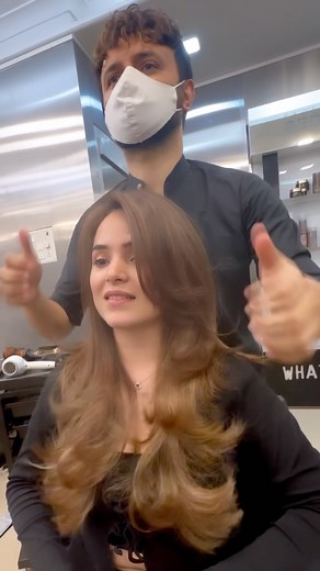 Simran Dhanwani on Instagram: "Mini Vlog ✨❤️ #salonreels #minivlog #instareels #hairtransformation"