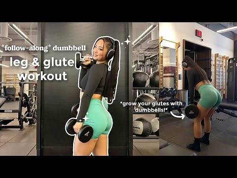HOW I GROW MY GLUTES WITH DUMBBELLS: follow-along leg & glute workout *beginner friendly* routine