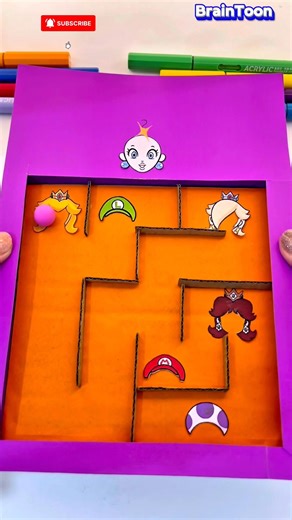 Super Mario Princess Peach Hairstyle Pinball Puzzle Game 👑💜 #supermariogalaxy #puzzle #shorts