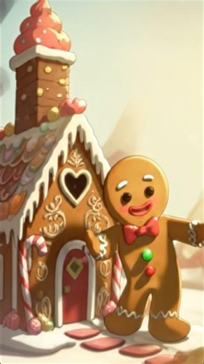 Gingerbread man building his house for Christmas 🎄