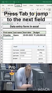 Data Entry form