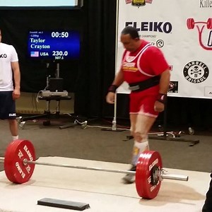 76K views · 462 shares | Crayton Taylor of the USAPL, 70 years old, pulls 230 kg (507.1 lbs) for a new M4 World Record in the 120 KG class!!! | International Powerlifting Federation - IPF | Facebook