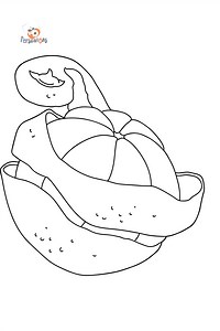 Delicious orange сoloring page ♥ Online and Print for Free!