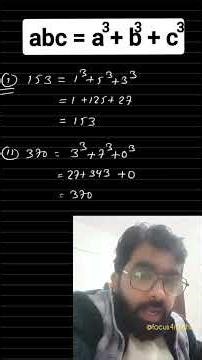 Three digits number equal to sum of cube of its digits | Explanation | #maths #viral #subscribers