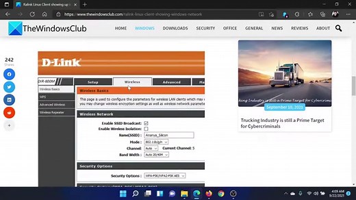 Ralink Linux Client showing up in Windows network