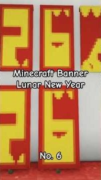 Lunar New Year No.6 Banner🏮#minecraft #mctutorial #minecraftguide #minecraftbanner #mc #lunarnewyear