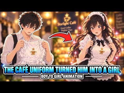 The Magical Café Uniform Turned Him Into a Girl | Boy to Girl | Gender Bender Story | TG Animation