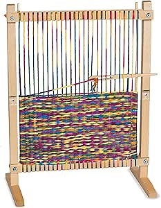 Melissa & Doug Wooden Multi-Craft Weaving Loom: Extra-Large Frame (22.75 x 16.5 inches)