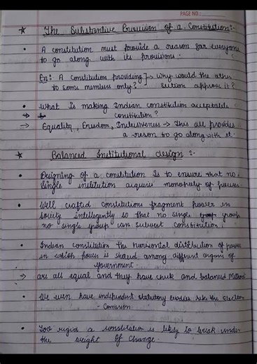 Class 11 Political Science – Constitution Notes 🖊️ | Handwritten Notes| CHAPTER-1...🍀✨️