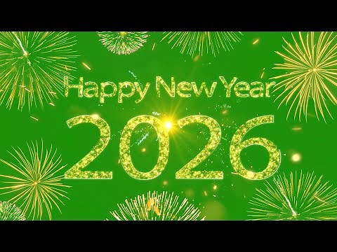 🎉 2026 Happy New Year Green Screen Countdown Wishes | Fireworks & Festive Animation HD