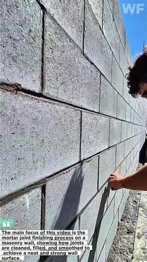 Wall Joint Finishing Process | Brick Wall Mortar Pointing Work