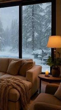 10 Hours 4K Snowstorm at Cedar Peak Retreat ❄️ Relaxing Fireplace Sounds for Sleep & Study 🌲ASMR