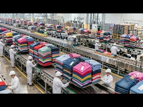 How Clothes Are Made from Cotton I Inside a Textile Factory (full process)