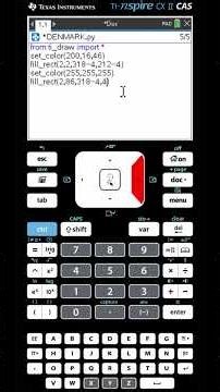 Denamrk and Norway Flag using TI Nspire Python