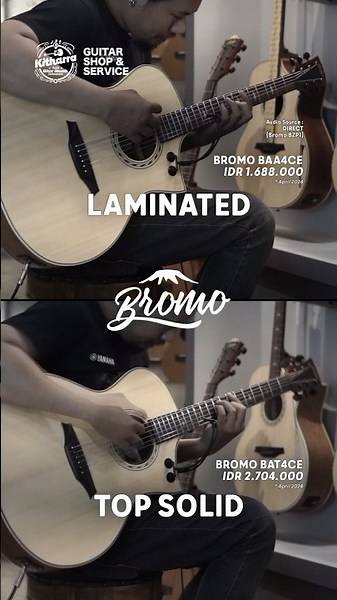 Bromo BAA4CE & Bromo BAT4CE (Comparison) #kitharraguitarshop #bromoguitars #bromo #acoustic #shorts