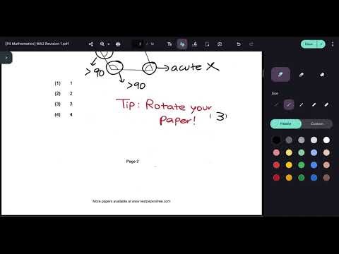 [P4 Mathematics] CO10: WA2 Revision Practice 1