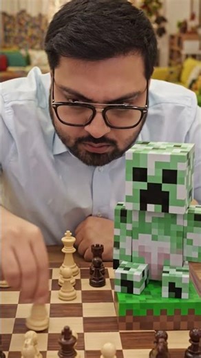 Me lose badly in chess against a Minecraft #minecraft #reels #shorts #chess