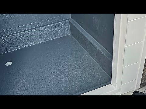 Raptor painted shower tray for campervan conversion build (tutorial) grovegroup.co.uk / Raptor