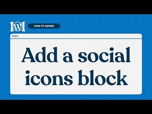 How to add a social icons block on WordPress.com