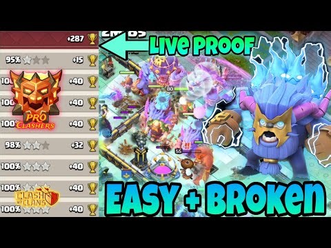 Most Easiest+Broken Strategy For Ranked Legend League. Super Yeti+Thrower+RC Charge Combo. Army 👇