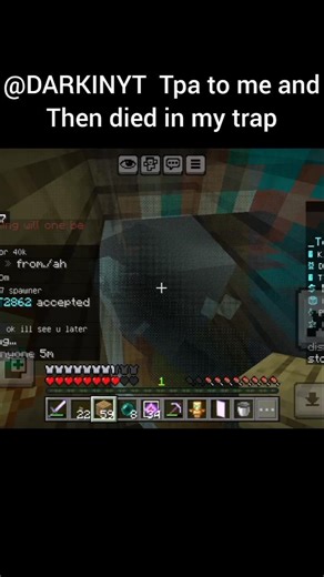 Minecraft tpa trapping In Sharksmp 🔥🔥 #minecraft