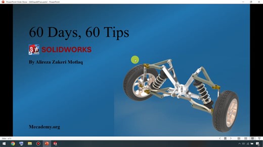 جلسه هشتم - 60 نکته طلایی در سالیدورکس (SolidWorks)