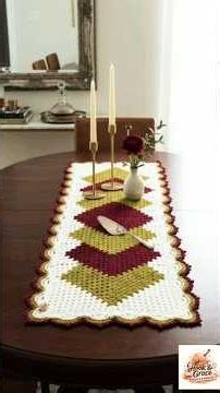 Elevate Your Table: Easy Crochet Runner#crochet #diy #crochetshortviral