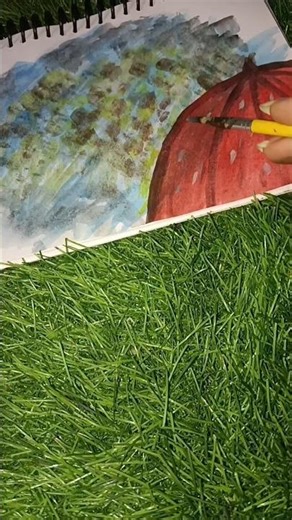 Easy Rain Painting 🌧️ | Simple & Beautiful Rainy Day Art 🎨