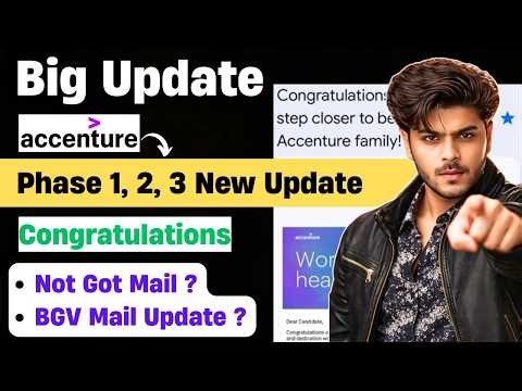Accenture Biggest Update | One Step Closer Mail | Background Verification | Accenture Hiring Update