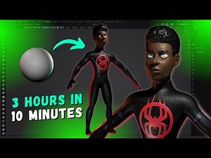 Creating a 3D Stylized SPIDER MAN Character SCULPTING in BLENDER